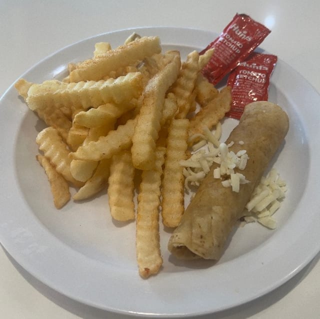 Taquito with Fries.