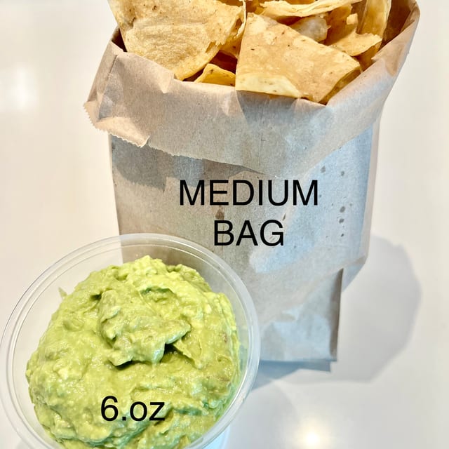 Medium Chips & 6oz Cup Guacamole.